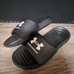 Under Armour Black Slide Sandals